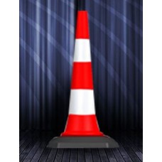 TRAFİK VE REKLAM KONİSİ 500 MM (KAUÇUK TABANLI)